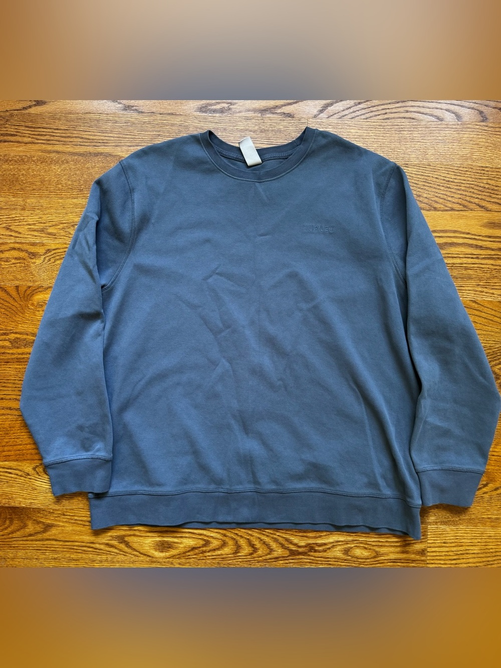 Hurley Mens XXL Blue Textured Crewneck Sweatshirt